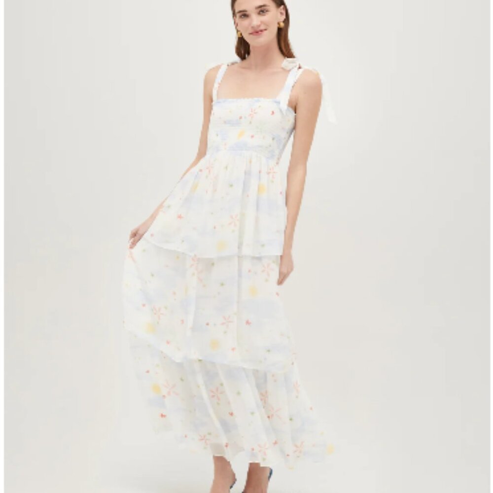 NWT Hill House Home Elise Nap Dress - Celestial Floral Georgette - Size L